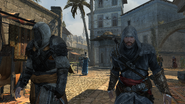 Ezio parla con l'apprendista.