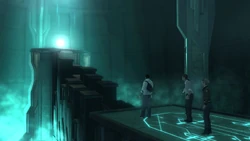  Desmond Miles en de andere Assassijnen in de kerker