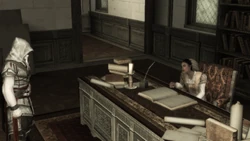 Claudia al lavoro a Villa Auditore.