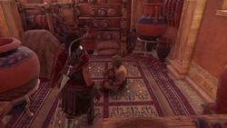 Kassandra finding Lykinos in a corner