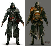 Concept art of Ezio's armor