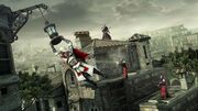 Ezio fleeing from arquebusiers.