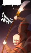 Liu Qing swinging his guandao