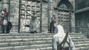 Altaïr listening to the herald