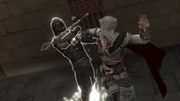 Ezio asesinando al líder de los guardias.