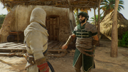 Ali talking to Basim prior to the attack on Dogan's villa