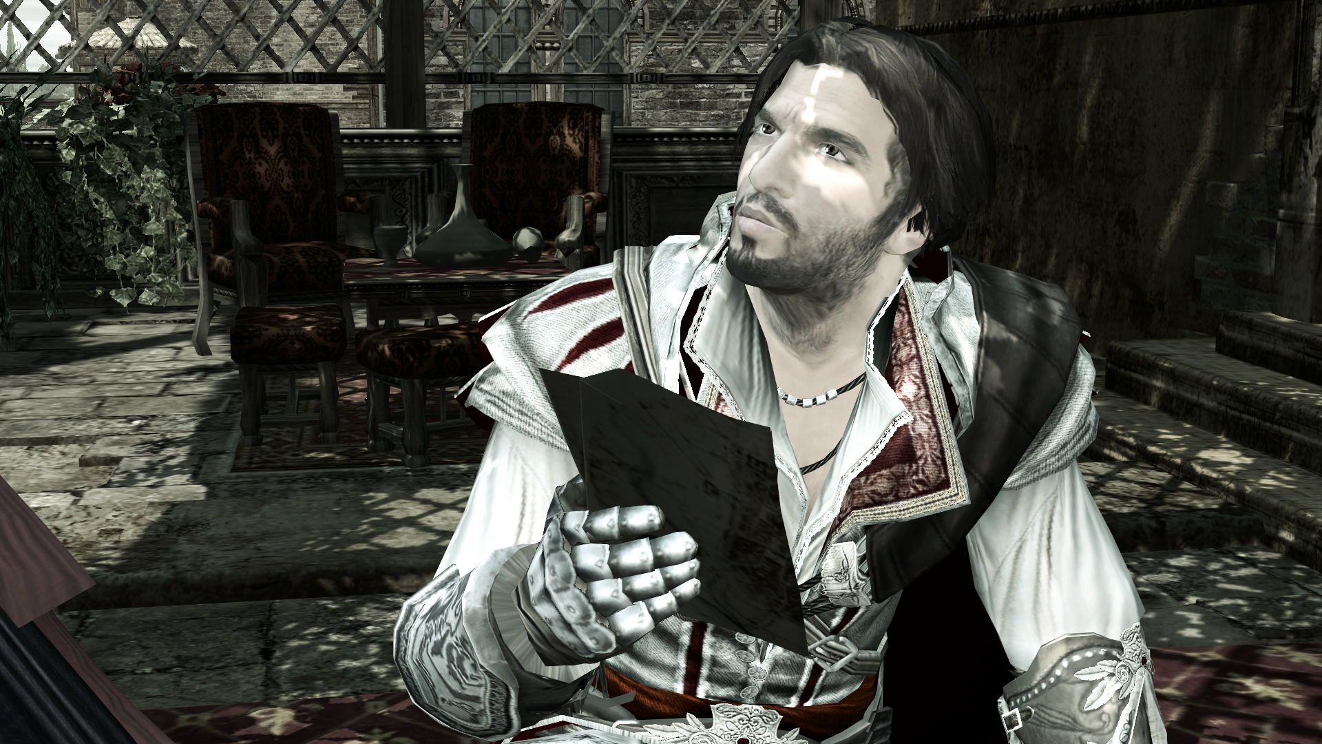 V2 Assassin's Brotherhood Ezio Auditore Lama celata Grigio 