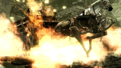 Повозка мчится по горящему мосту