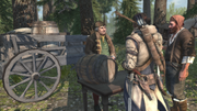 Oliver selling ale to the Homestead residents