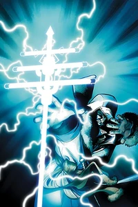 Nikolai, kurz davor den Stab zu berühren