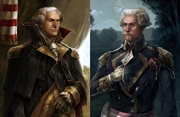 Initiates art of George Washington and Lafayette