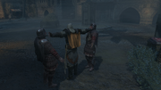 Ezio's apprentice assassinating two guards