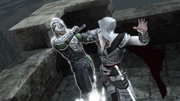 Ezio assassinating the commander