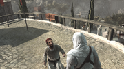 Altaïr ondervraagt Masun.