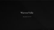 Mensaje conmemorativo de Warren Vidic