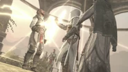 Altaïr utilisant la Pomme contre Swami