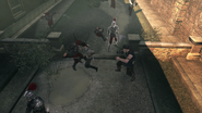 Ezio affrontant les gardes
