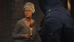 Arno talking to Madame Margot