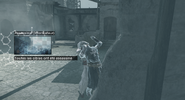 Altaïr assassinant le soldat Hospitalier