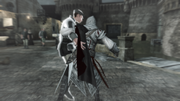 Ezio luchando contra el marido.