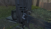 Connor killing a spy from a hay cart