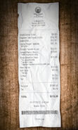 The receipt of the Assassin team's order