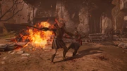 Kassandra fighting one of the Persians