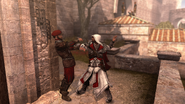 Ezio assassinant le second garde