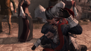 Ezio assassinating an official.