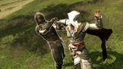 Ezio assassinating the second leader