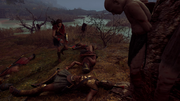 Kassandra mourning the deceased soldiers