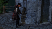 Aveline sabotaging the lighthouse