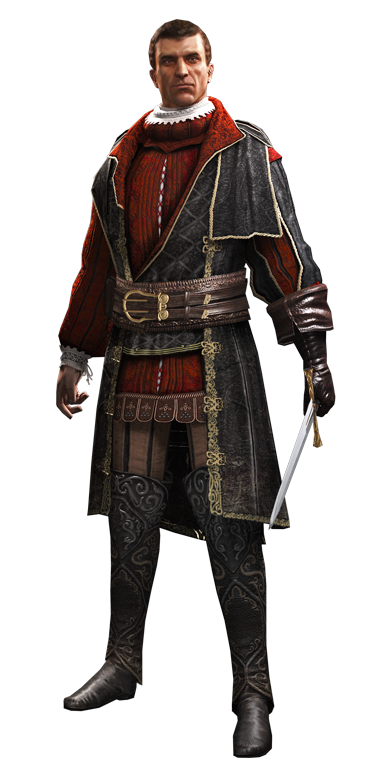 Wei Yu, whose appears in Assassin's Creed II as one of seven legendary  Assassins commemorated with a statue in the Sanctuary of the Villa  Auditore. Appears in the opening of the mobile