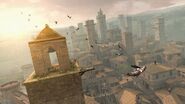 Ezio Auditore sautant de la Torre Rognosa