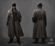 Concept art of Abberline's appearance in the Jack the Ripper DLC