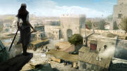 The Vanguard, looking over the city of Rhodes from above