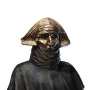 Qabiha in her Order outfit and mask