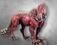 Odogaron, Ein mächtiger Reißzahn-Wyvern mit Knochenschuppen und scharfen Krallen. Reiten auf eigene Gefahr.