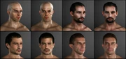 Thief NPCs face models for Assassin's Creed: Brotherhood created by Michel Thibault