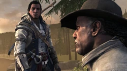 Achilles questioning Connor's decision to spare William Johnson
