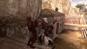 Ezio assassinating Gaspar