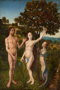 The Fall of Man and the Lamentation, by Hugo van der Goes