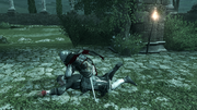 Ezio giving Jacopo a quick death