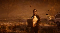 Shaun arriving at the cell's New England hideout