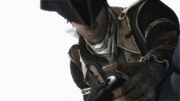 Connor observing the captain's Templar ring