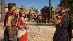 ACOD King Pausanias talking to Kassandra and Myrrine