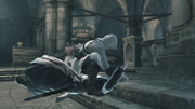 Altaïr assassinating Garnier de Naplouse