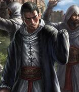 Assassin's Creed: Memories art of an amputated Malik during the retaking of Masyaf