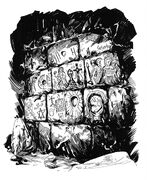 De Molay's engravings on the wall of his cell
