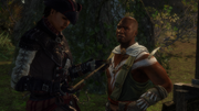 Agaté explaining the use of the blowpipe to Aveline